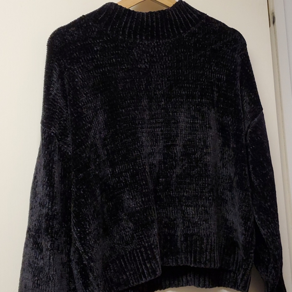 NWOT Black Chenille Sweater